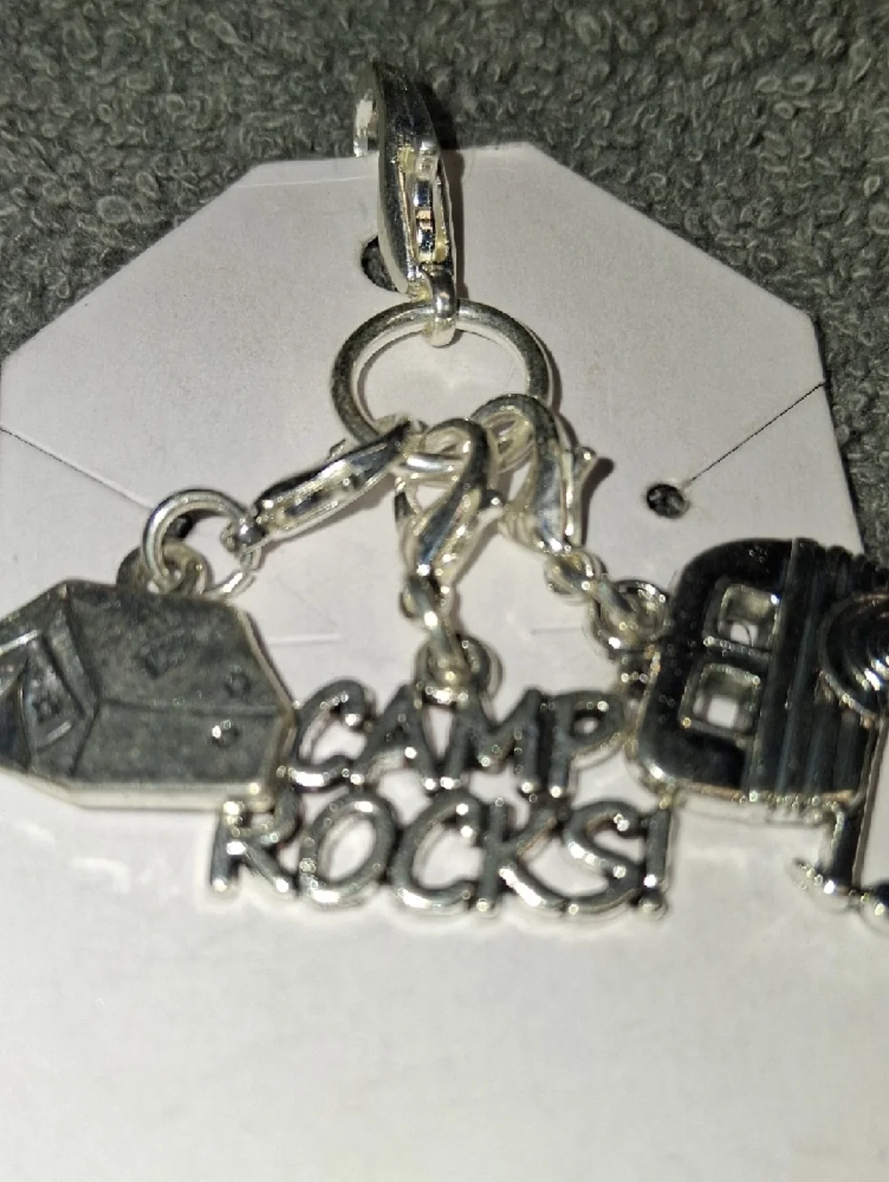 Silver 'Camp Rocks!' Keycharm - Picture 3 of 5